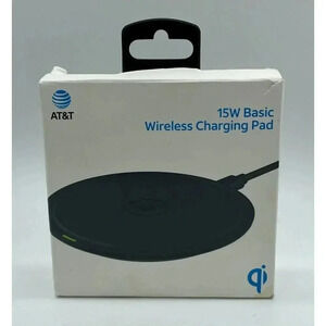 AT&T‎ 15W Fast Charge Wireless Charging Pad Black New